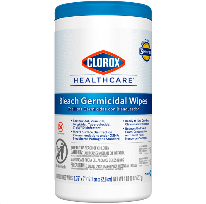 Clorox Healthcare Bleach Germicidal Wipes 70 (6 Pack)