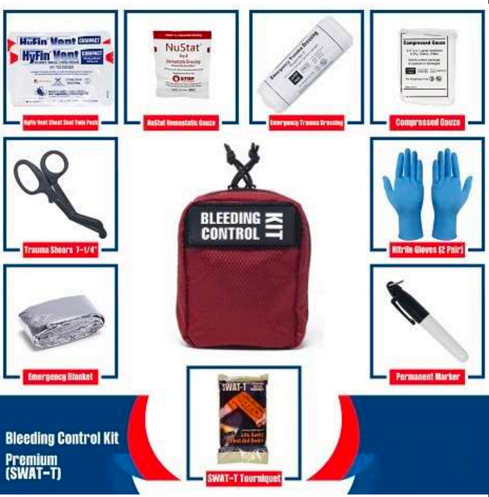 Bleeding Control Kit Premium (NuStat) SWAT-T Tourniquet