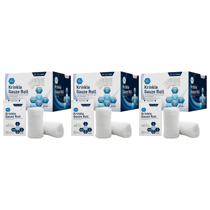 MedPride Krinkle Gauze Roll - Sterile - 12 rolls/box