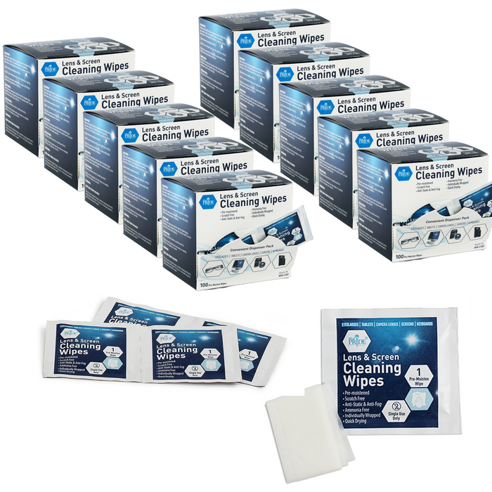 Lens Cleaning Wipes 1,000 Count