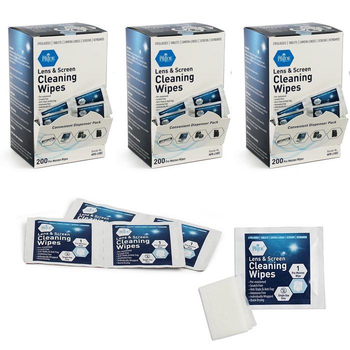 Lens Cleaning Wipes 600 Count