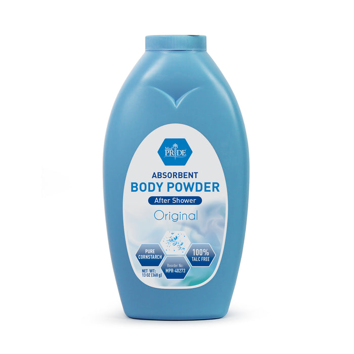 Body Powder with Seal – Blue Bottle, 13 oz (24/Case)