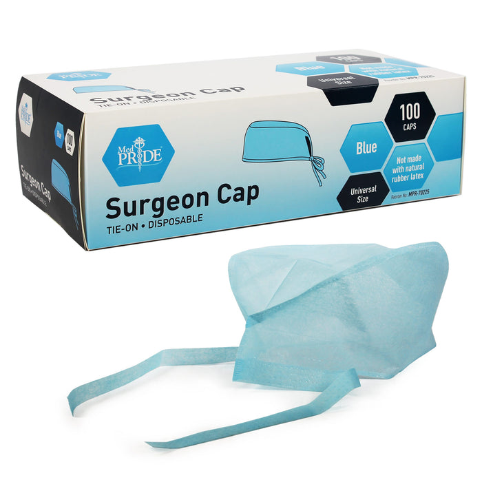 MedPride Surgeon’s Caps – Blue – 500/Case (5 Boxes of 100)
