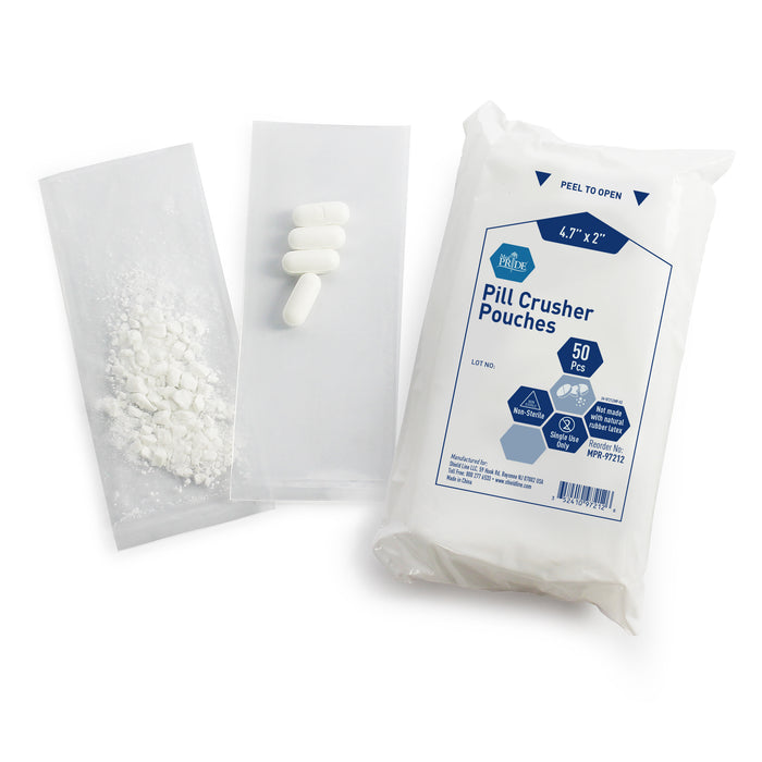 Pill Crusher Pouches – Durable Disposable Bags – 20 Boxes of 50 (1,000 Total)