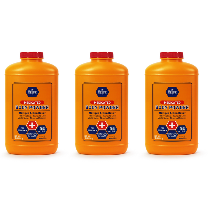 MedPride Medicated Body Powder with Seal – 10 oz Bottles