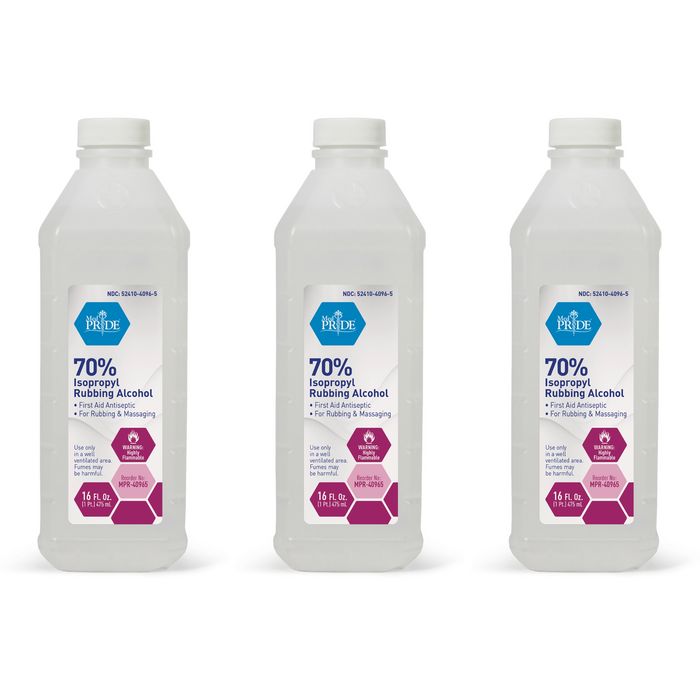 70% Isopropyl Rubbing Alcohol – 16 oz Bottles