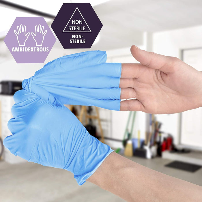 MedPride Chemotherapy-Rated 5 Mil Synthetic Vinyl Exam Gloves, Powder-Free, Non-Sterile – Case of 1,000 (10 Boxes of 100)