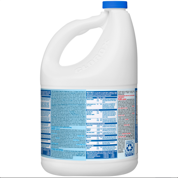 CloroxPro Clorox Germicidal Bleach, 121 Ounce Bottle, Pack of 3 (30966)