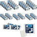 Multiple boxes of lens and screen cleaning wipes on a white background