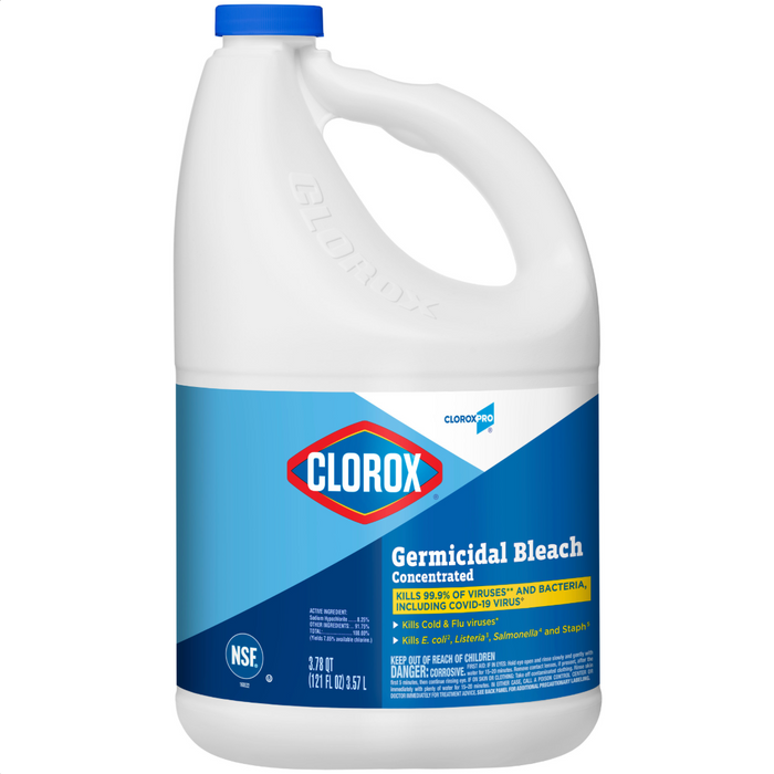 CloroxPro Clorox Germicidal Bleach, 121 Ounce Bottle, Pack of 3 (30966)