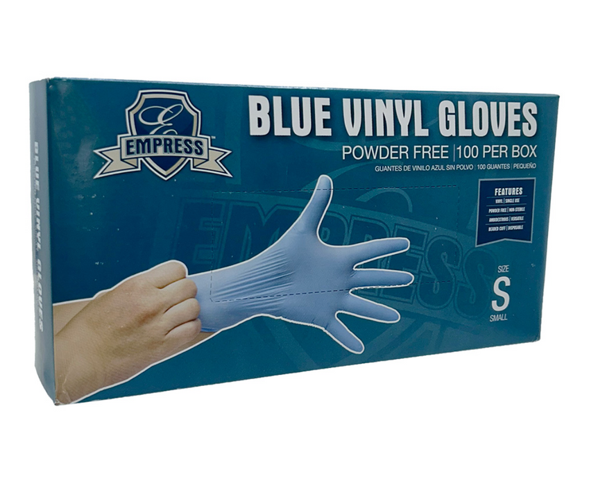 Empress Vinyl Glove Powder Free, Blue (1,000 Count)