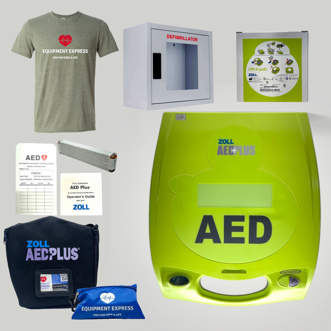 Zoll AED Plus Defibrillator Kit With Cabinet For Sale — Equipment ...