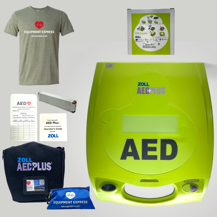 Zoll AED Plus Defibrillator Kit With Cabinet - ReCertified