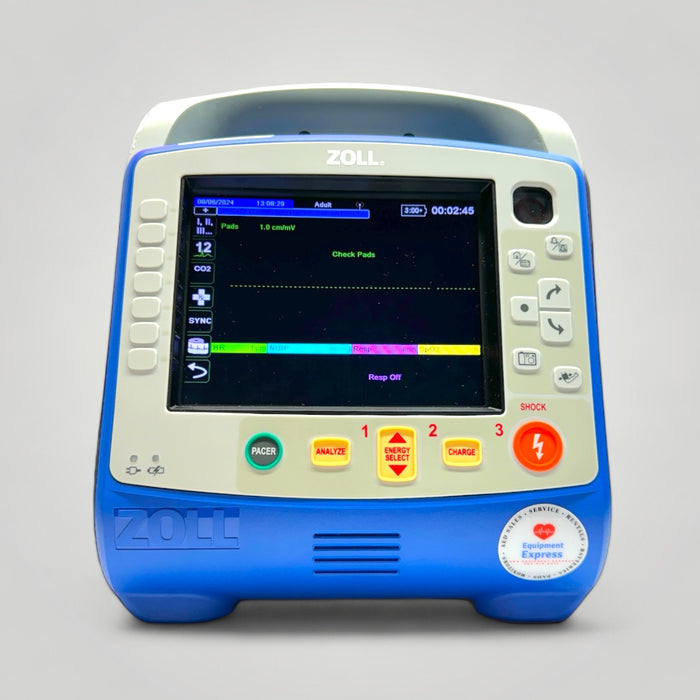 Zoll X Series® Defibrillator - Certified - 12 Lead, EtCo2, NIBP, SPO2, Pacing, AED, Wifi